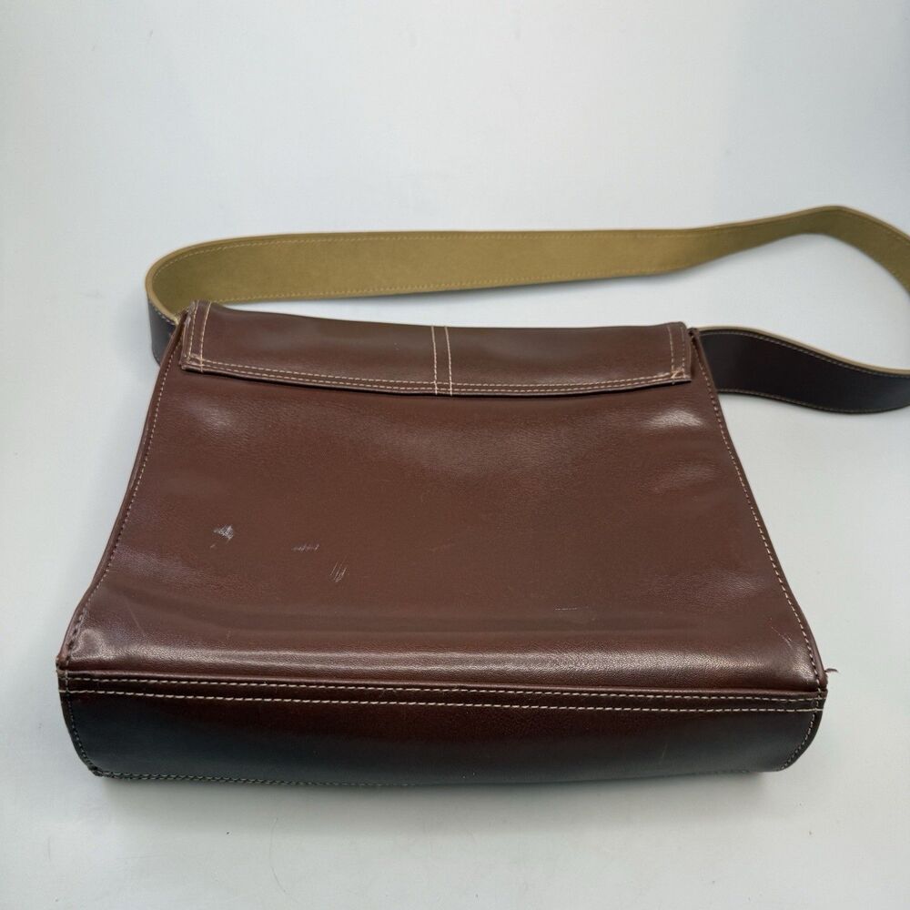 Vintage Mondani New York Brown Faux Leather Structured Shoulder Bag Purse EUC - Picture 14 of 15